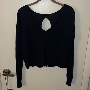 Express Keyhole Back Zipper Sweater